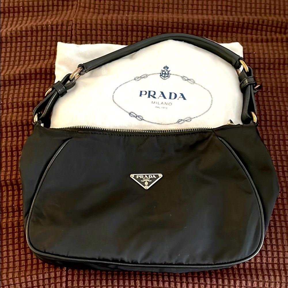 Authentic Prada Black Shoulder Bag very good used condition